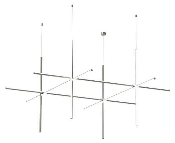 Flos F1848033 Coordinates S4 CLIII, závěsné svítidlo, stříbrná, 147W 2700K