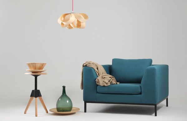 Nordic Design Modré látkové křeslo Samara