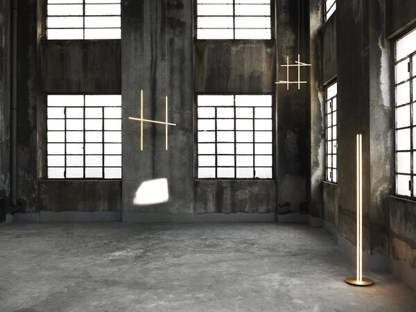Flos F1801044 Coordinates F, stojací lampa, anodizovaná champagne, 57W 2700K