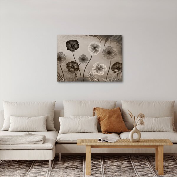 Obraz - Kreslené květiny (70x50 cm)