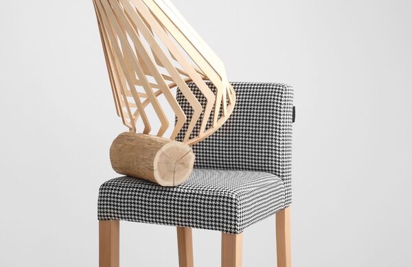Nordic Design Černobílá látková barová židle Wilson 87 cm