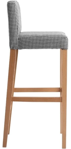 Nordic Design Černobílá látková barová židle Wilson 87 cm