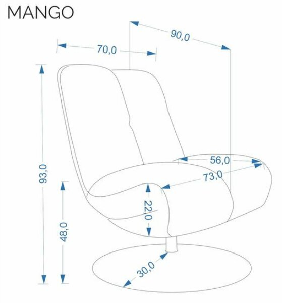 Halmar Čalouněné relaxační křeslo MANGO skořicové
