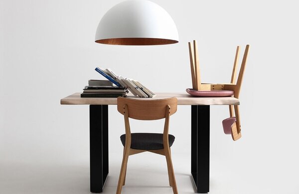 Nordic Design Bílo měděné závěsné světlo Darly 70 cm