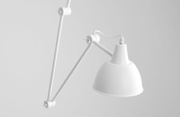 Nordic Design Bílé kovové závěsné/nástěnné světlo Cobain
