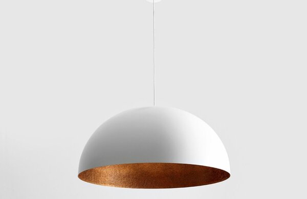 Nordic Design Bílo měděné závěsné světlo Darly 70 cm