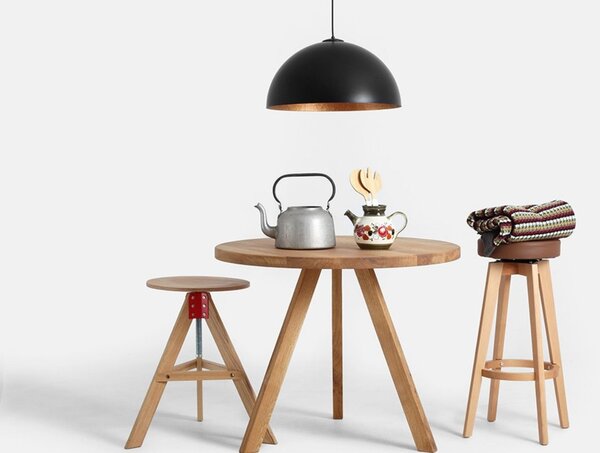 Nordic Design Černo měděné závěsné světlo Darly 50 cm