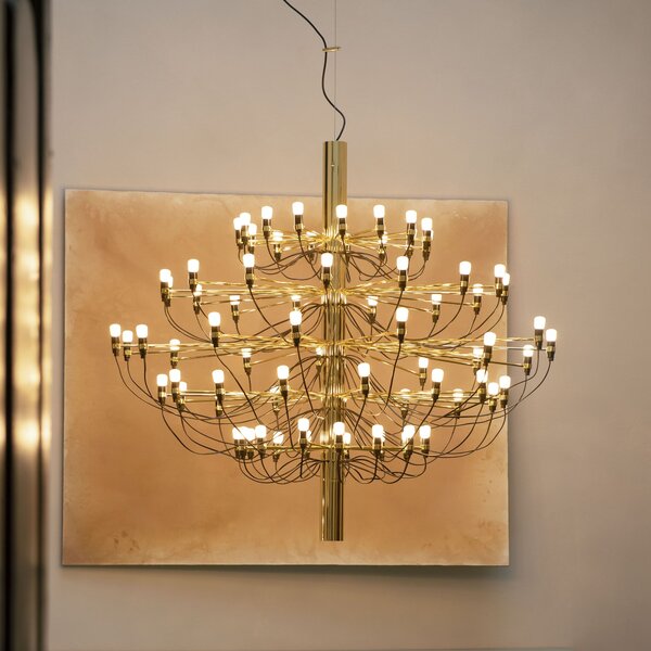 Flos A1552059 2097-75, luxusní mosazný lustr, 75x15W E14 čirá, prům. 141cm, výška 130cm