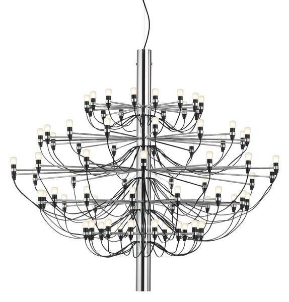 Flos A1551057 2097-75, luxusní chromový lustr, 75x15W E14 mléčná, prům. 141cm, výška 130cm