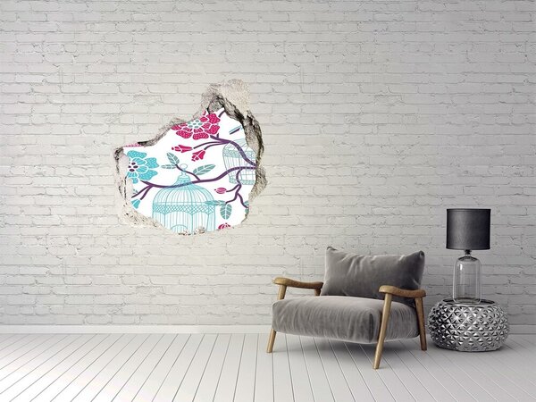 Díra 3D fototapeta nálepka Klece pro ptáky nd-p-64042204