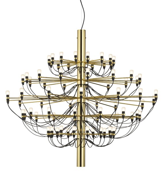 Flos A1551059 2097-75, luxusní mosazný lustr, 75x15W E14 mléčná, prům. 141cm, výška 130cm