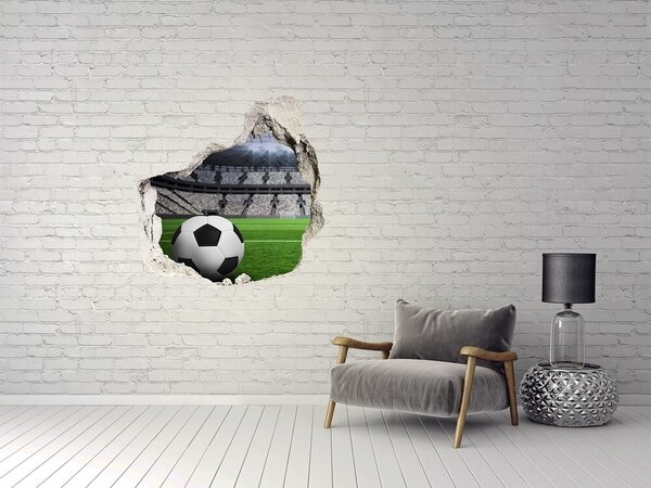 Fototapeta díra na zeď 3D Fotbalový stadion s míčem nd-p-63931532