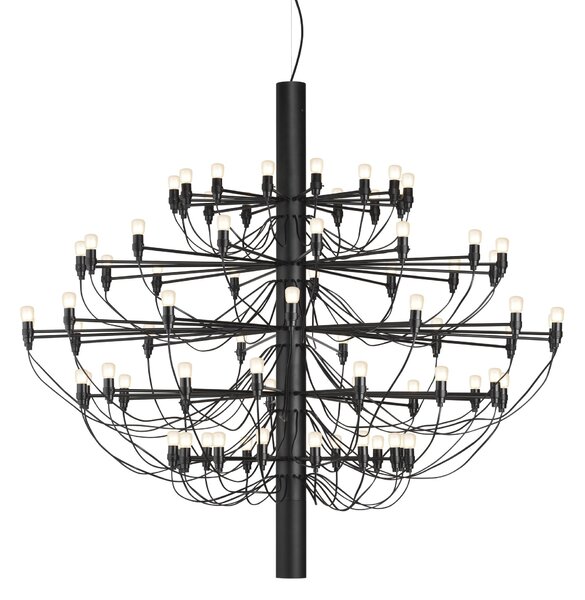Flos A1551031 2097-75, luxusní matně černý lustr, 75x15W E14 mléčná, prům. 141cm, výška 130cm