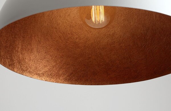 Nordic Design Bílo měděné závěsné světlo Darly 50 cm