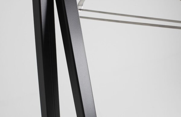 Nordic Design Černý kovový věšák Rasmus 173 x 100 cm