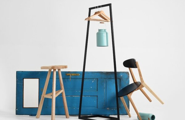 Nordic Design Černý kovový věšák Pablo 50 cm