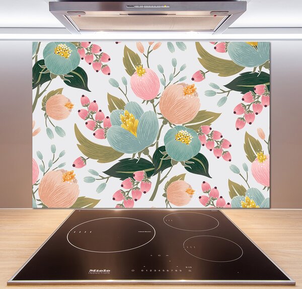Panel do kuchyně Květinový vzor pl-pksh-100x70-f-128115311