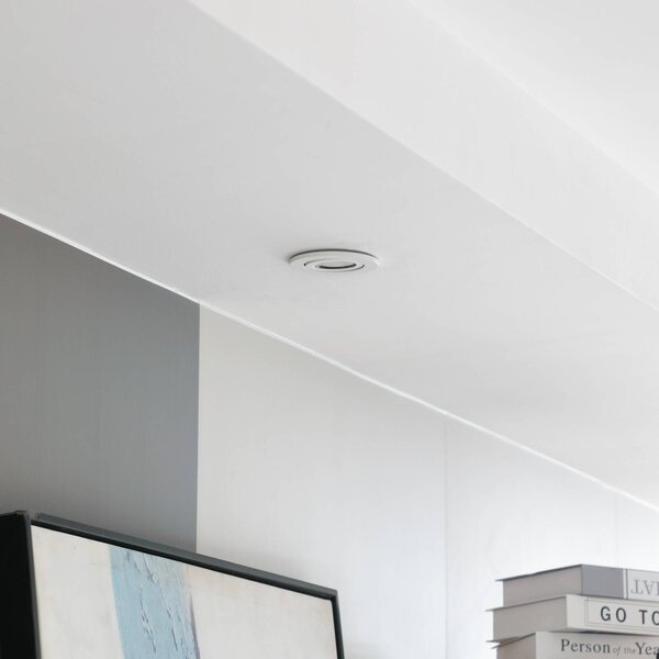 Arcchio LED stropní svítidlo Eliar kulaté bílé otočné, stmívatelný, Bílá / opál, Obývací pokoj / jídelna, Hliník, Moderní