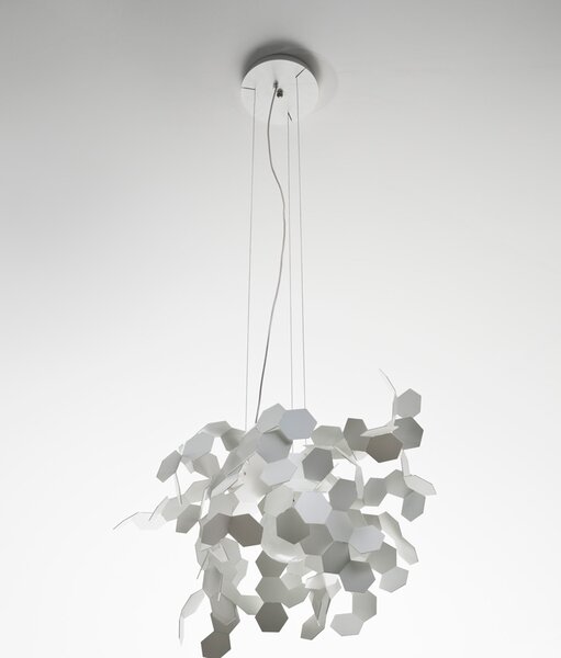 Zava Andromeda, bílé závěsné designové svítidlo, 1xE27, prům. 120cm