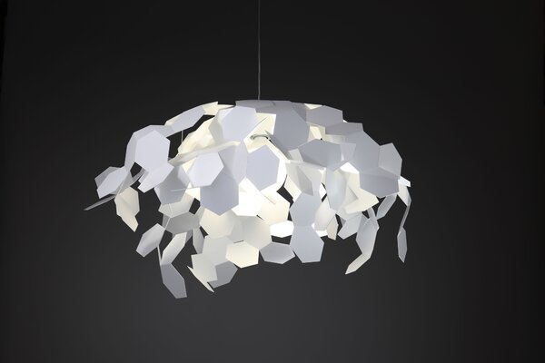 Zava Andromeda, bílé závěsné designové svítidlo, 1xE27, prům. 120cm