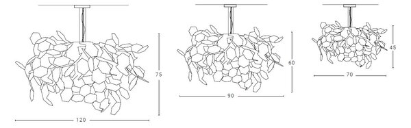 Zava Andromeda, bílé závěsné designové svítidlo, 1xE27, prům. 120cm