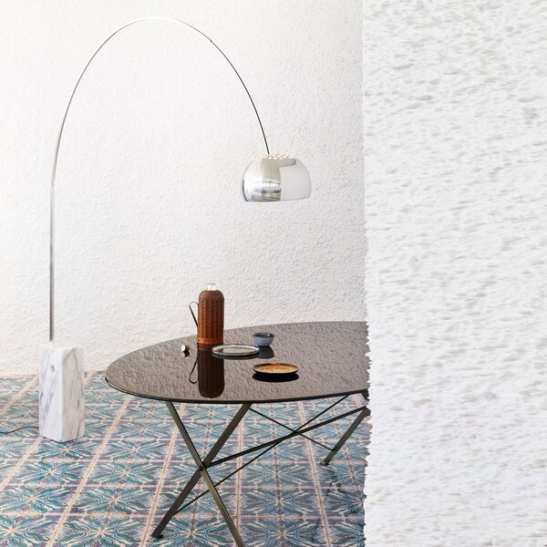 Flos F0300000 Arco, designová stojací lampa s vypínačem, 1x70W E27, výška 232cm