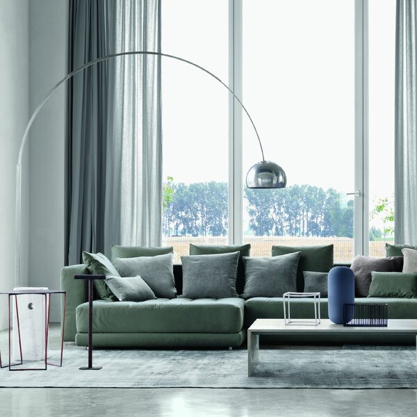 Flos F0300000 Arco, designová stojací lampa s vypínačem, 1x70W E27, výška 232cm