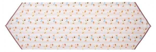 Bavlněný běhoun na stůl s jezevčíky v pyžamu Pastel Puppies – 50x160 cm