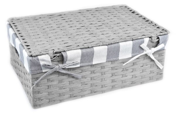 Vingo Úložný box s víkem šedý Rozměry (cm): 30x21, v. 11
