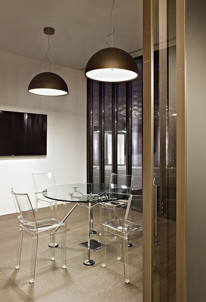 Flos F0001047 Skygarden S1, matně hnědé závěsné svítidlo s vnitřním štukem, 1x105W E27, prům. 60cm
