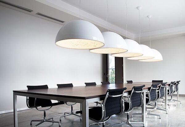 Flos F0002044 Skygarden S2, matně zlaté závěsné svítidlo s vnitřním štukem, 1x205W E27, prům. 90cm