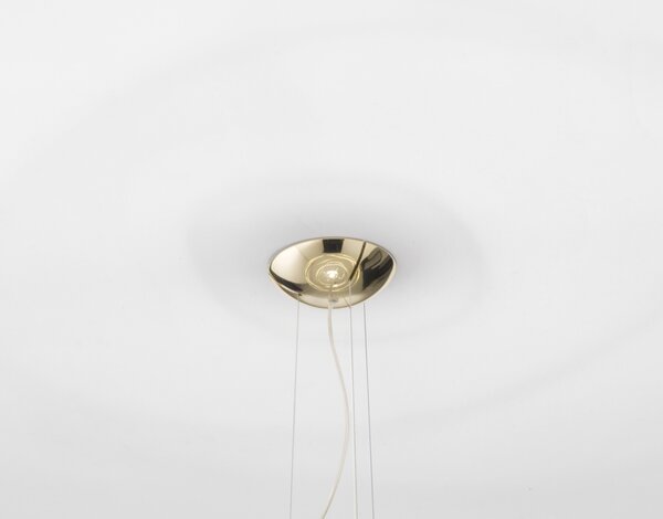 Axolight Hoops 2, zlaté závěsné svítidlo, 2x16W LED 3000K stmívatelné, prům. 100cm, výška 43cm