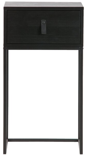 WOOOD Černý borovicový odkládací stolek Tason 40x35 cm