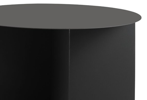 Nordic Design Černý kovový konferenční stolek Elion Ø 70 cm