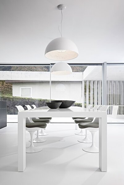 Flos F0002009 Skygarden S2, leskle bílé závěsné svítidlo s vnitřním štukem, 1x205W E27, prům. 90cm
