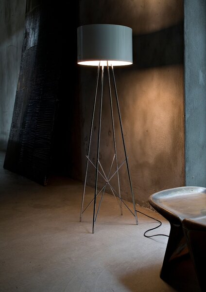 Flos F5921009 Ray F2, stojací lampa s bílým širmem a stmívačem, 1x205W E27, výška 171 cm