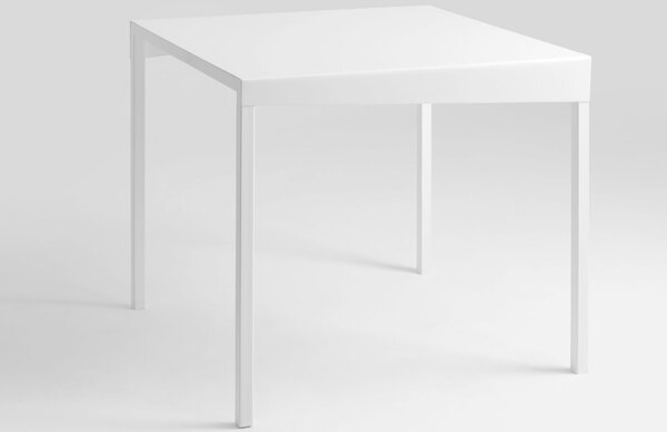 Nordic Design Bílý kovový jídelní stůl Narvik 80 cm