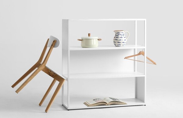 Nordic Design Bílý kovový regál Hypper II 100 x110 cm