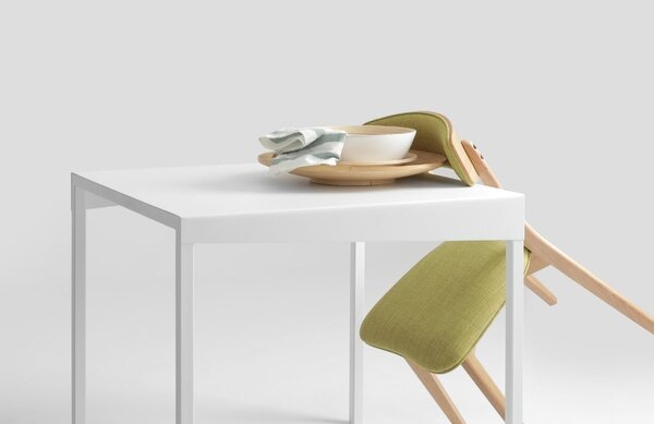 Nordic Design Bílý kovový jídelní stůl Narvik 80 cm