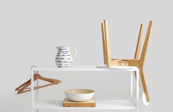 Nordic Design Bílý kovový regál Hypper 100 x 75 cm