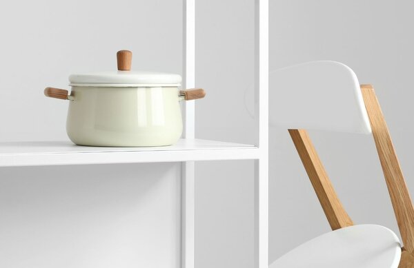 Nordic Design Bílý kovový regál Hypper II 100 x110 cm