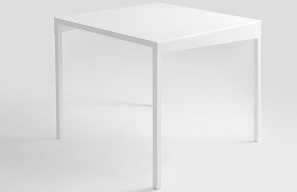 Nordic Design Bílý kovový jídelní stůl Narvik 80 cm