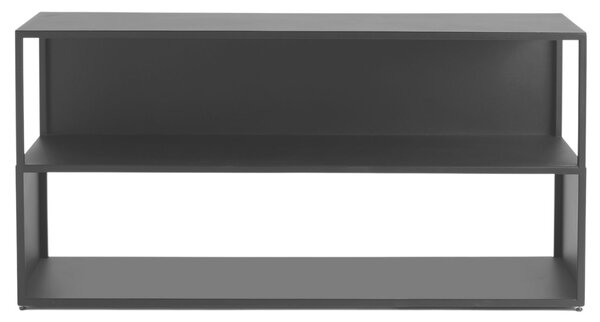 Nordic Design Černý kovový regál Hypper II 150x75 cm