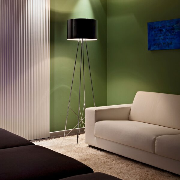 Flos F5921030 Ray F2, stojací lampa s černým širmem a stmívačem, 1x205W E27, výška 171 cm