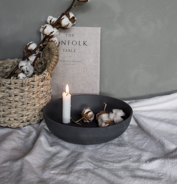 Storefactory Scandinavia Keramický svícen Lidatorp XL - Dark Grey SF101