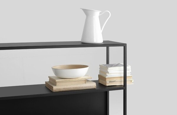 Nordic Design Černý kovový regál Hypper II 150 x 110 cm