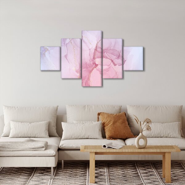 Obraz - Růžové skvrny (125x70 cm)