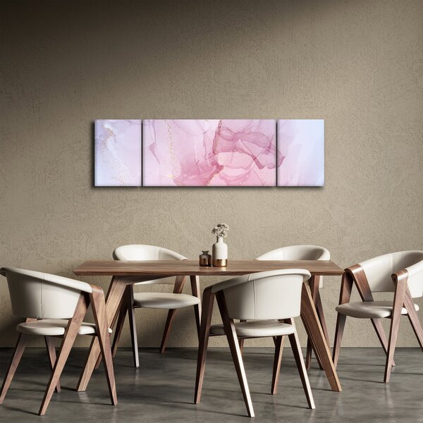 Obraz - Růžové skvrny (170x50 cm)