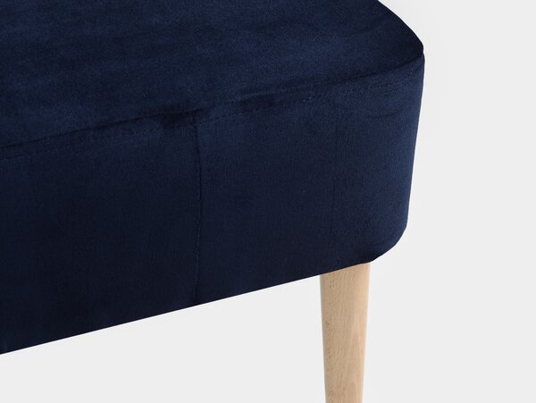 Nordic Design Tmavě modrá sametová podnožka Gus