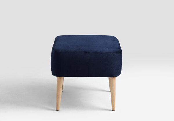 Nordic Design Tmavě modrá sametová podnožka Gus